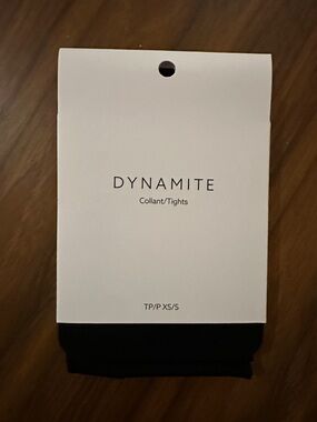 Dynamite Black Basic Opaque Tights, Size XS/S